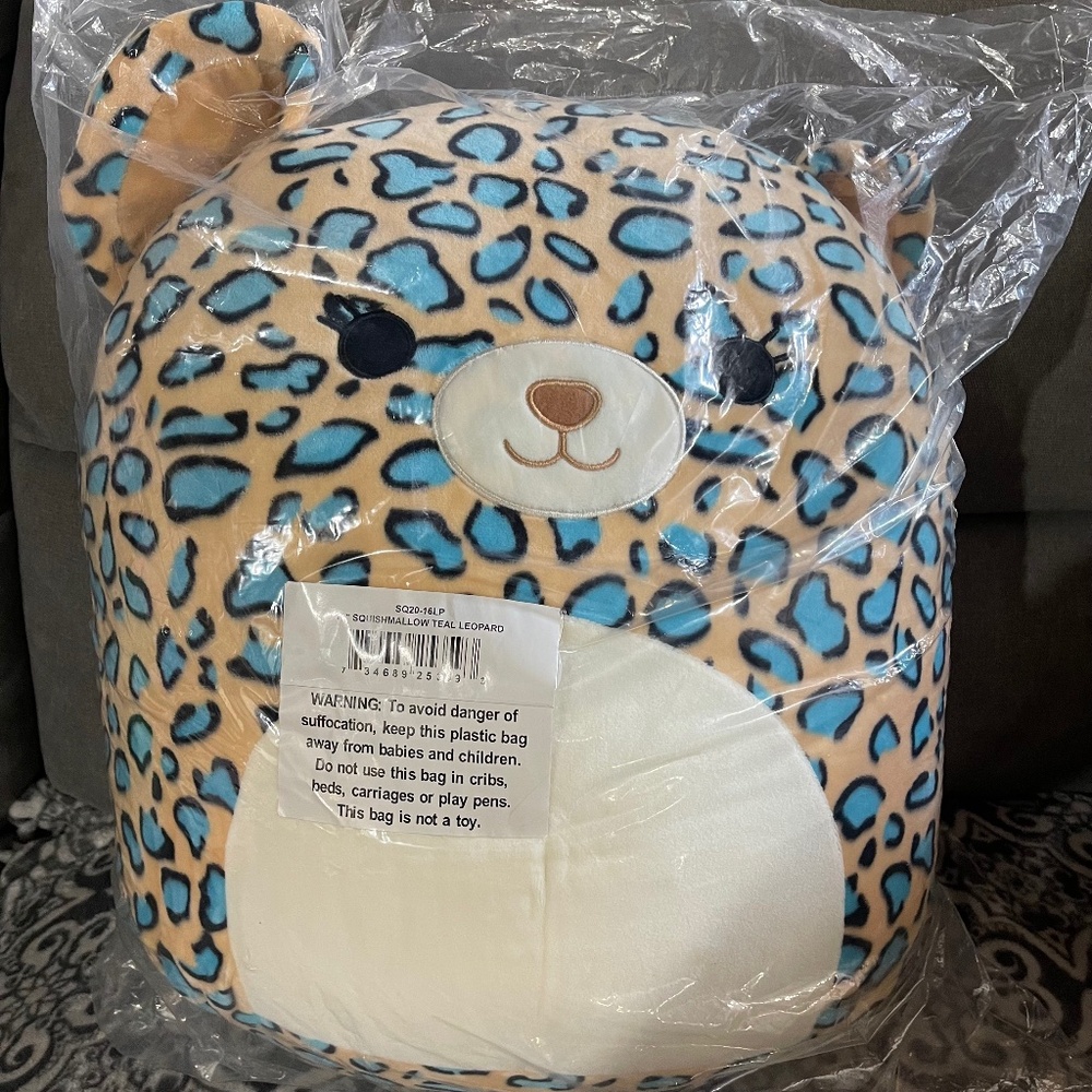 Liv The Teal Leopard‎ Squishmallow 16 Inch New With Tags in bag HTF Pillow Toy